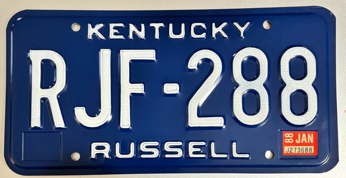Kentucky 1988 RUSSELL COUNTY License Plate # RJF-288 | eBay