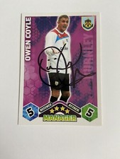 OWEN COYLE - BURNLEY FC FOOTBALL SIGNED MATCH ATTAX CARD