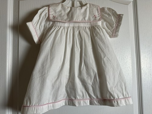NWT Ma Petit Ami Boutique Baby Girl 12 Months White & Pink Dress With Bloomers - Picture 8 of 13