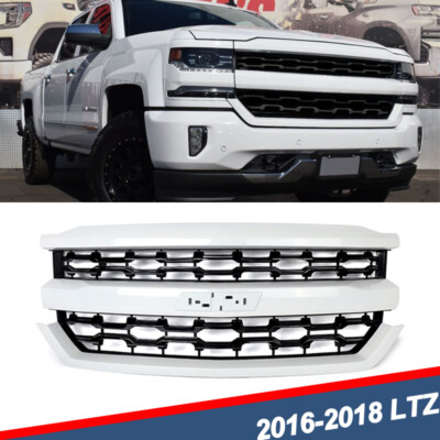 Front Bumper Grille New Summit White For Chevrolet Silverado 1500 LTZ 2016-2018