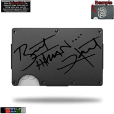 Metal Wallet Minimalist Laser Engraved with Bret the hitman