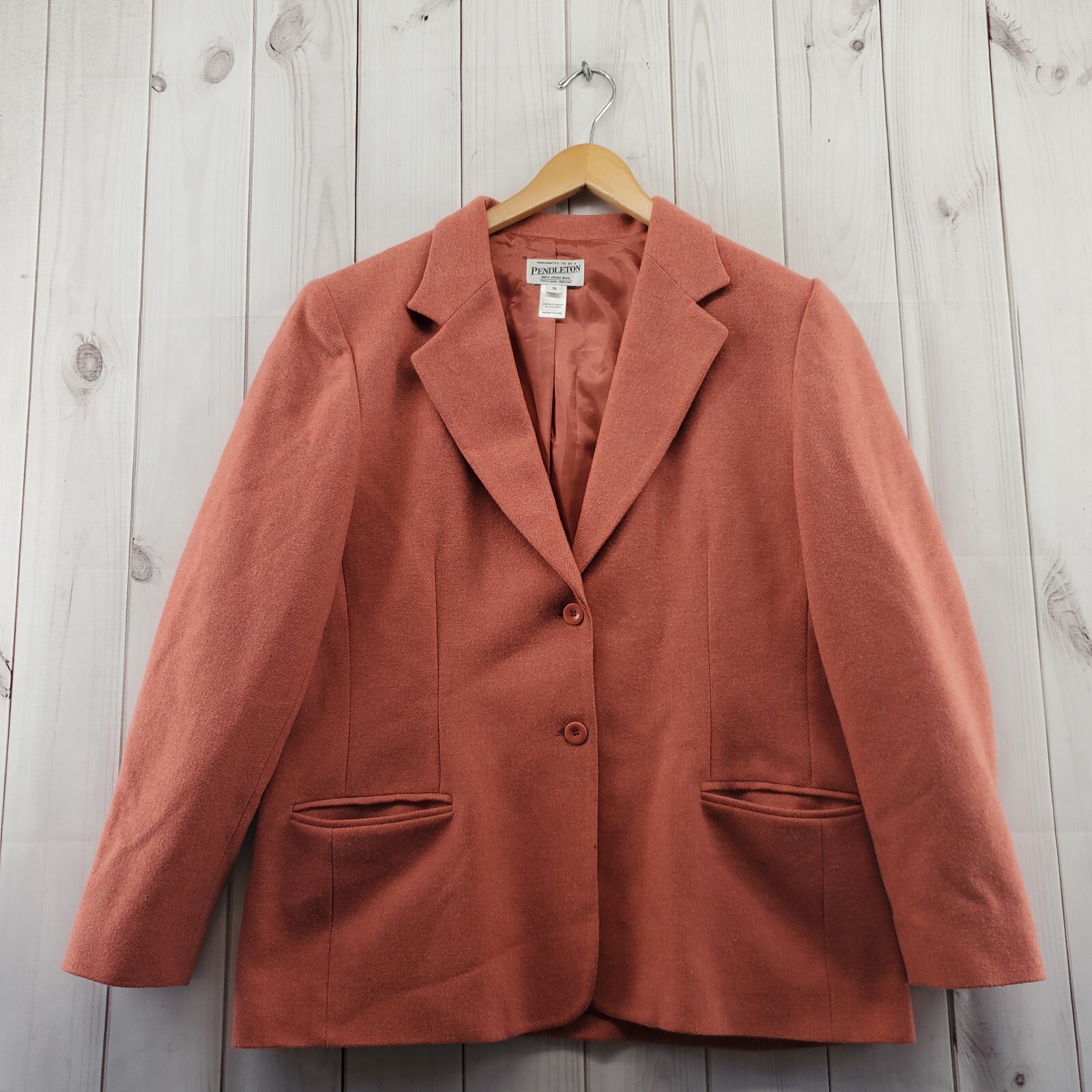 PENDLETON Jacket Womens 16 Blazer Button Down Lin… - image 1