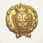 2" Vintage 60s Miriam Haskell Lions Crest Coat of Arms and a Crown Gold Pin