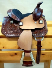 Double T Fully Tooled Kids 8 inch Saddle