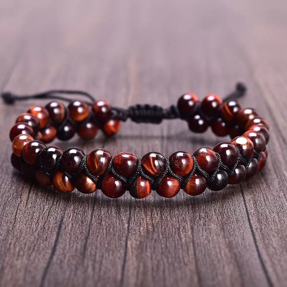 8mm Black Tourmaline Natural Agate Stone Bracelet For Health