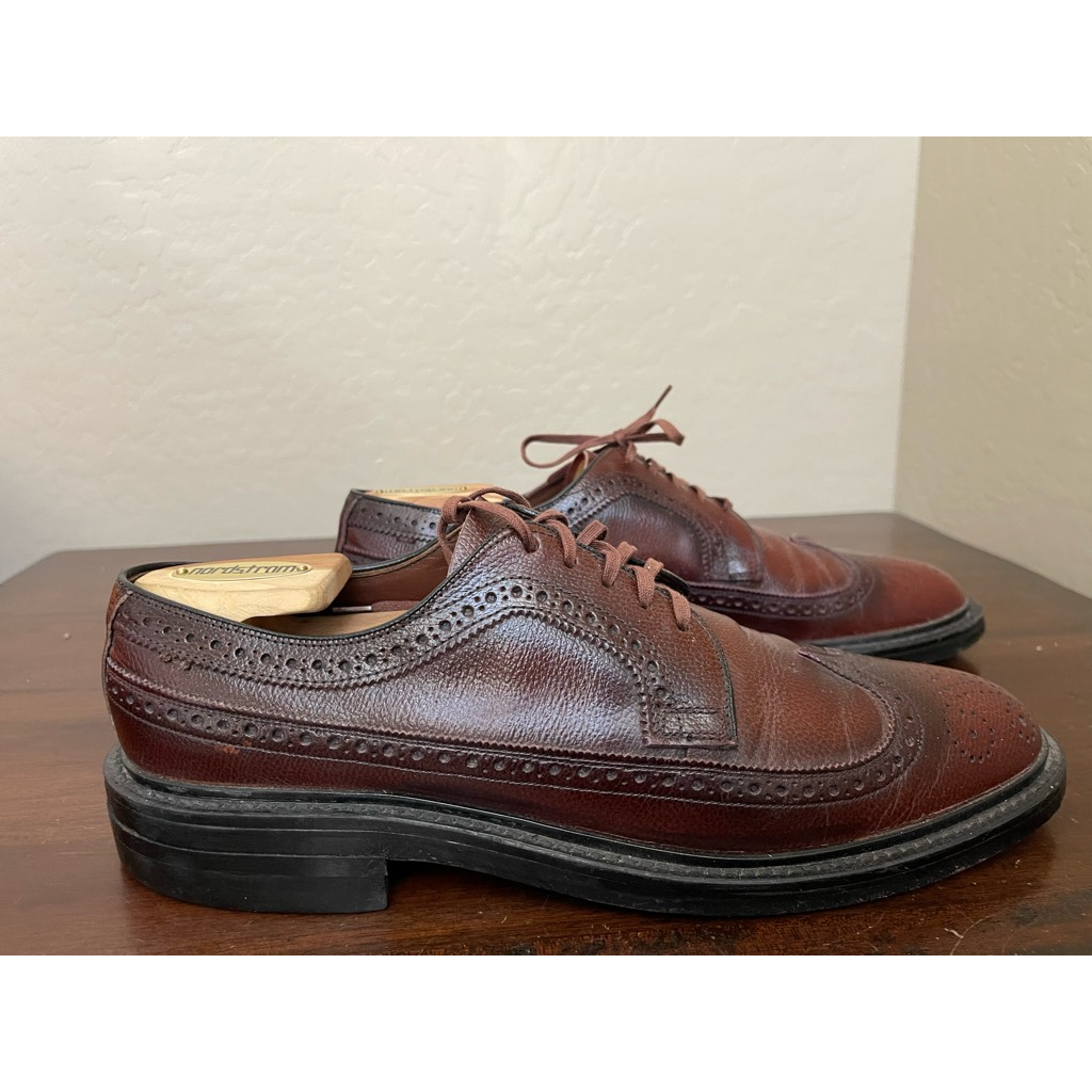 Stacy Adams Mens Derby Dress Shoes Brown Leather Almond Toe  display picture 1