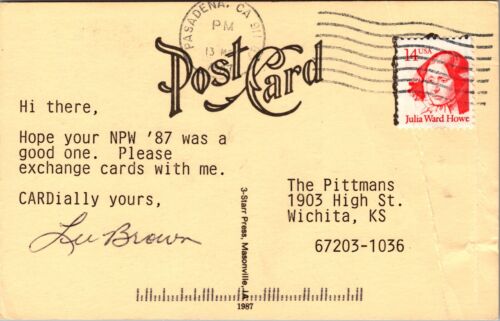 Sunland California 1987 National Postcard Week Advertising Postcard - Picture 2 of 2