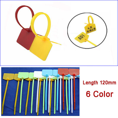 Color Marker Cable Ties Write On Labels Flags - Wire Power Tags Marks Cord Zip