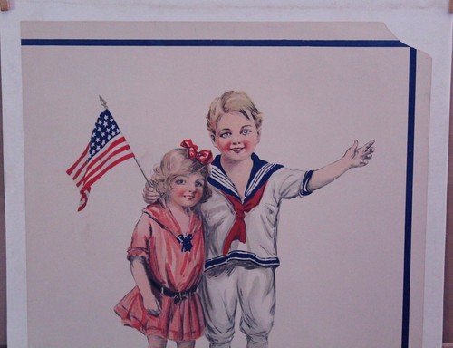 WW1 2nd Liberty Loan linen mounted 18" X 30" 1917 trimmed LITHO ** ORIGINAL - Picture 2 of 4