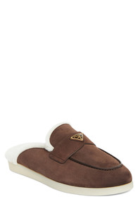 100% AUTHENTIC NEW MEN PRADA SAINT TROPEZ LOAFER MULE/SLIPPERS UK 12/US 13