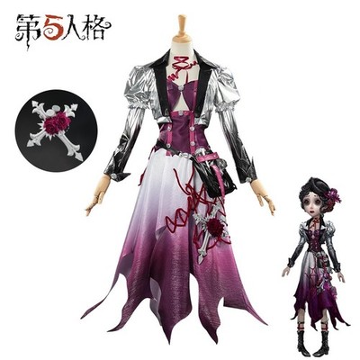 Identity V Emily Dyer Dress Waist Bag Halloween Cosplay Costume Full Set Hairpin