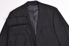 Hugo Boss Keys/Shaft Super 100s Micro Check Chracoal Wool Suit 42 L Pants 35x30