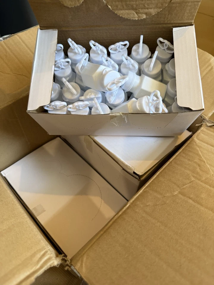 100 Pcs Bubbles Party Favors Wedding White Mini Tubes White Mesh Bags And Tags - Image 3 of 4