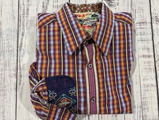 Mens Robert Graham Shirt Sz L Vintage Print EXCELLENT Condition 0341
