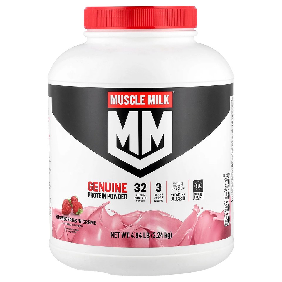 Genuine, Protein Powder, Strawberry 'n Crème, 4.94 lbs lb (2.24 kg)