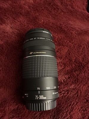 Canon 75-300mm EF 1:4-5.6 III USM Telephoto Zoom Lens Black UltraSonic AF MF