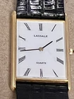 Vintage 1987 Seiko LaSalle Tank Watch Gold Tone Roman Dial Ultra Thin AS IS Part