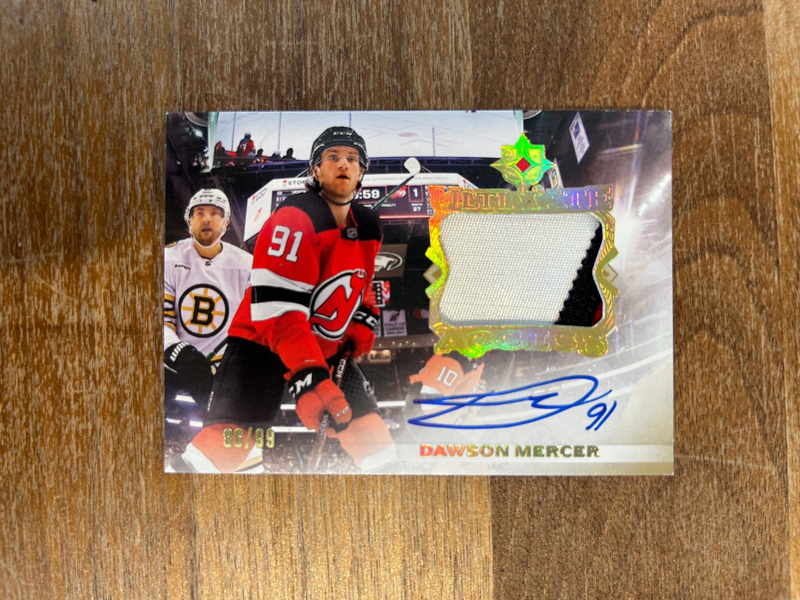 2023-24 Dawson Mercer ULTIMATE ACCESS AUTO PATCH 3 COLORS DEVILS SSP #UA-DM /99*