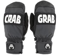 Brand New Mens Crab Grab Punch Snowboard Mittens Large 75 Washed Black