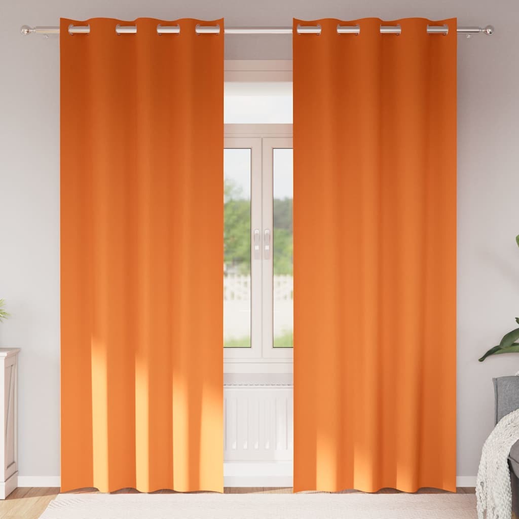 Offerta 2 Tende Oscuranti 140x245 Arancione Vivo | Tende Blackout Economiche
