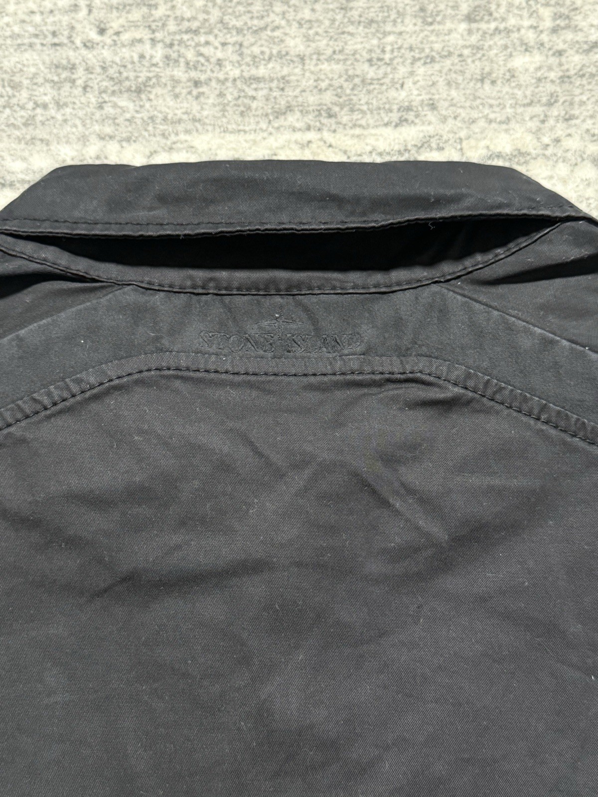 STONE ISLAND Authentic Garment Dyed Black Overshirt Cotton Jacket Size XL image 6