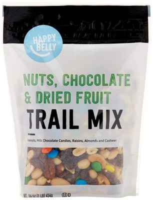 Amazon Brand - Happy Belly Nuts, Chocolate  Dried Fruit, Trail Mix, 1 pound P...