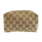 GUCCI 29595 GG Cosmetics Pouch Canvas Leather Ladies [Used]