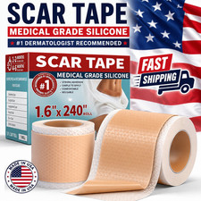 Silicone Scar Tape Roll 1.6" x 240" Medical Grade Scar Sheets for C-Section Kelo