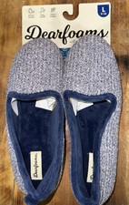 Dearfoams Rachel Marled Chenille Closed Back Womens Memory Foam Slip-On Slippers
