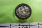 ALASKA GOLD COUNTRY MINER PANNING WITH REAL GOLD NUGGET 999 SILVER COIN ALO5
