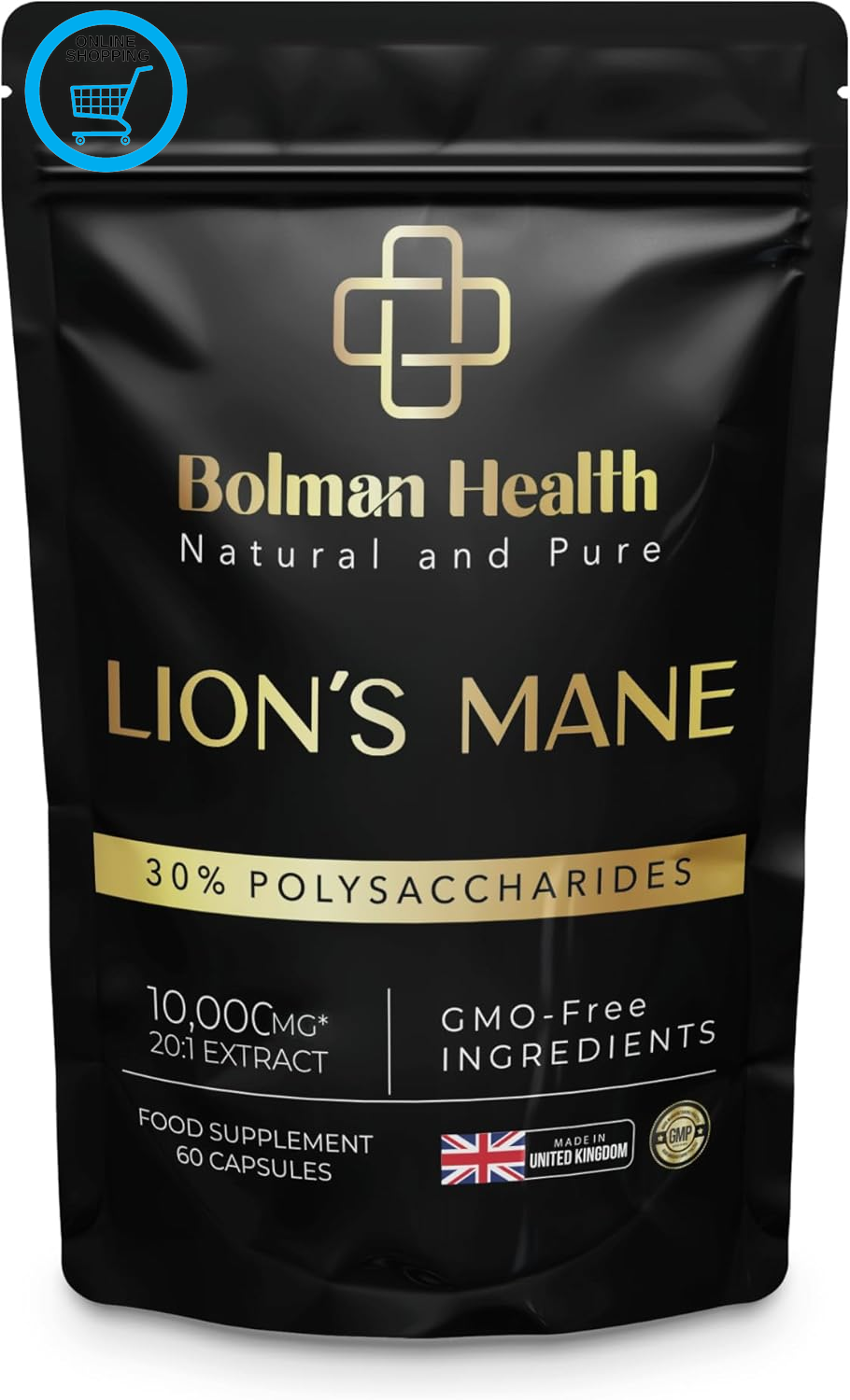 Lion’S Mane Mushroom Capsules | 20:1 Extract | 10,000Mg Equivalent | Cognitive,