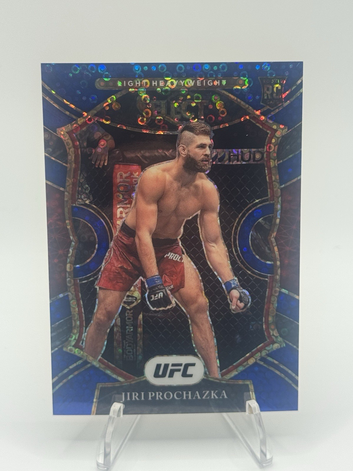 2021 Panini Select UFC Rookie Jiri Prochazka /99 Concourse Blue Disco Prizm RC