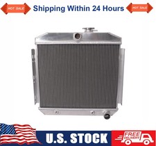 New Aluminum Radiator For 1955 1956 1957 Chevrolet Chevy Bel-air L6 3.8l 2rows
