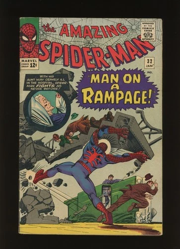 Amazing Spider-Man #32 1966 FN Master Planner Story Ditko Silver Age -RareCo