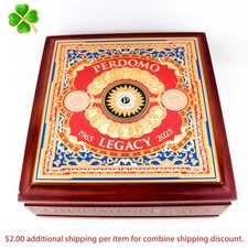 Perdomo Legacy Churchill Nicaraguan Shade Empty Wood Cigar Box 8" x 8.25" x 3"