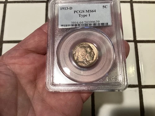 1913-D T1 PCGS MS-64 Buffalo Nickel