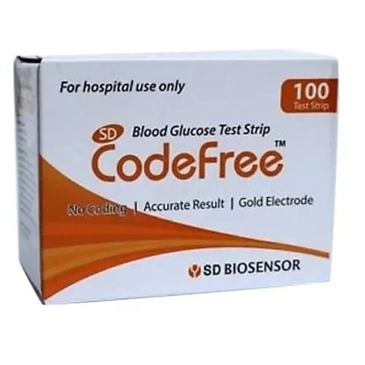 Sd Codefree Blood Glucose Test Strips 100 Count For Glucose Monitor FS
