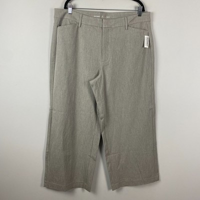 Old Navy Pixie Super Wide Leg Pants Size 18P Gray High Rise Stretch