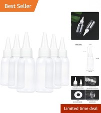 Lightweight 1oz Clear Bottles with Pointed Top Caps - Perfect for Liquid Storage