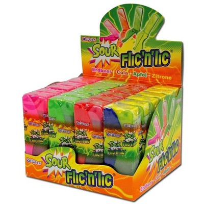 (50,63 /1kg) Flic n Lic Lutscher sauer, Lolly, 24 Stück