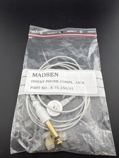 MADSEN Insert Phone Complete Jack 8-75-250/01 Audiometer Earphone NOS