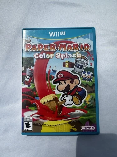 Paper Mario Color Splash Wii U Complete CIB Excellent Condition Tested
