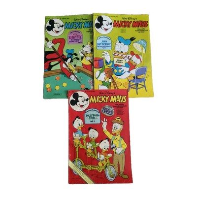 3 x Mickey Mouse Comic Walt Disney 1982-1983 Jungendzeitschrift 