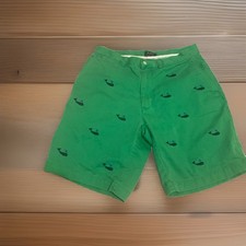 Polo Ralph Lauren Green Embroidered Whale Shorts Mens Sz 32