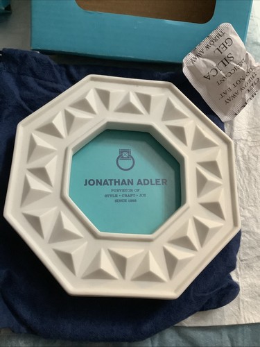 Jonathan Adler Scharade Nieten 3 x 3 Weiß Achteck Fotorahmen 2er Set NEU IM KARTON - Bild 9 von 12