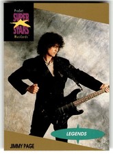 1991 Pro Set SuperStars MusiCards Card #17a Jimmy Page, Logo in upper left