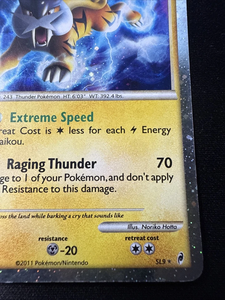Pokemon Shiny Raikou SL9 Heartgold & SoulSilver Call of Legends Secret Rare lp  - Image 4 of 4