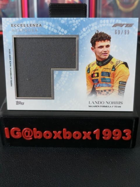 2025 Topps Eccellenza Reliquia Lando Norris /99