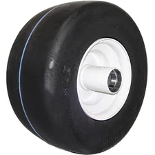 Tire Carlisle (Carlstar) Reliance Smooth 13X5.00-6 Solid White Assembly