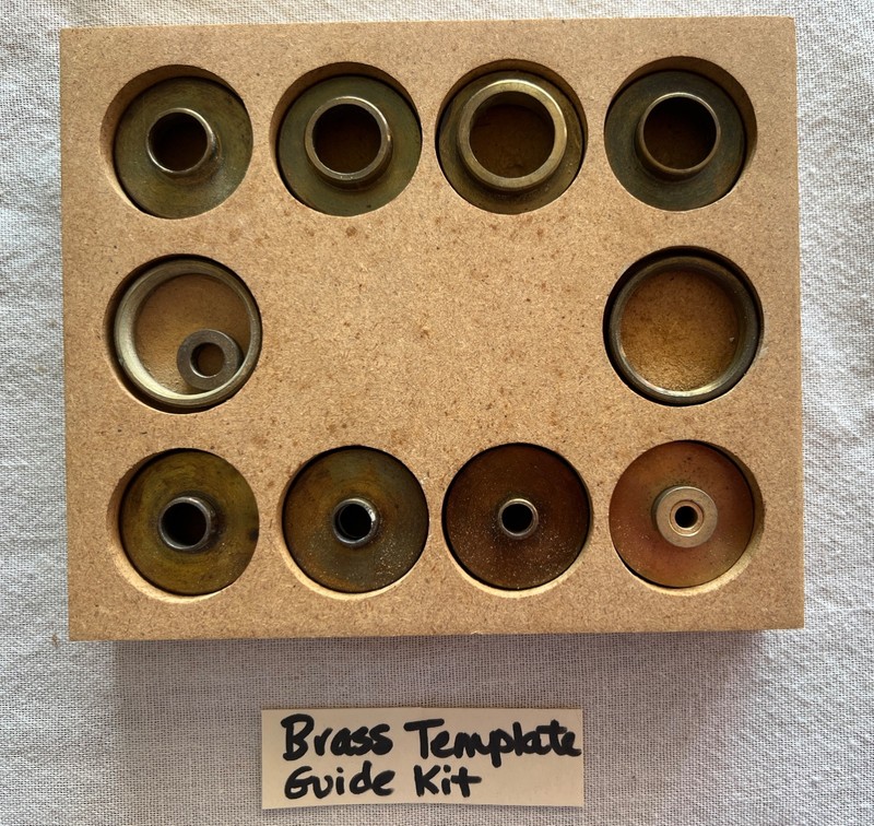 Vintage Brass Template Guide Kit for Router Maybe Jesada Tools CNC Machinist